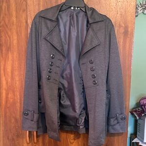Women's Gray Button-Up Jacket